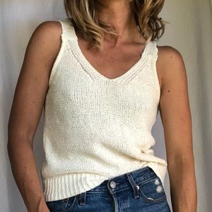 Crochet Strap Sweater Tank - XS